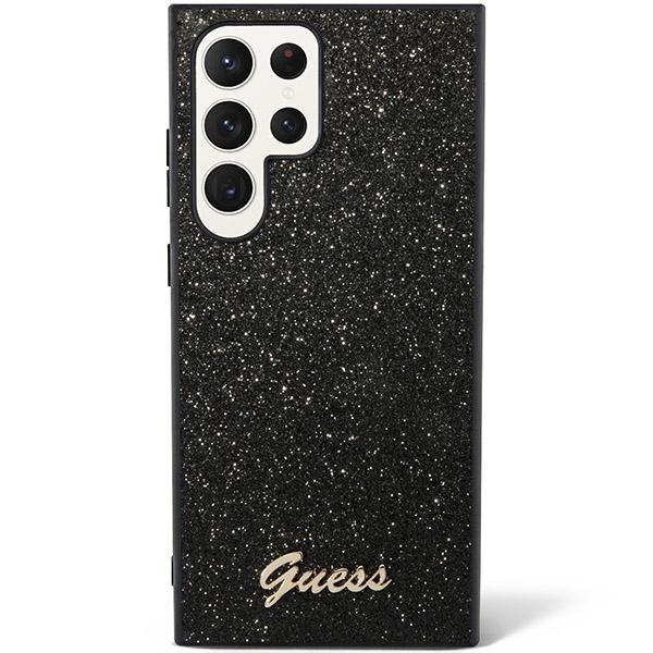 GUESS GUHCS24LHGGSHK S24 ULTRA S928 CZARNY/BLACK HARDCASE GLITTER SCRIPT