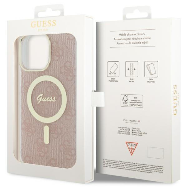 Guess GUHMP13XH4STP iPhone 13 Pro Max6.7" różowy/pink hardcase 4G MagSafe