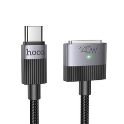 Kabel USB C do Mag3 Hoco 5A 140W magnetyczny 1,8 m U141 czarny