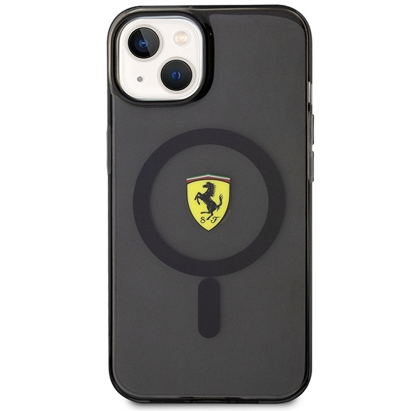 Etui Ferrari Translucent MagSafe na iPhone 14 Plus - czarne