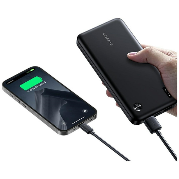 Powerbank USAMS PB83 2xUSB-A 1xUSB-C 10000mAh czarny
