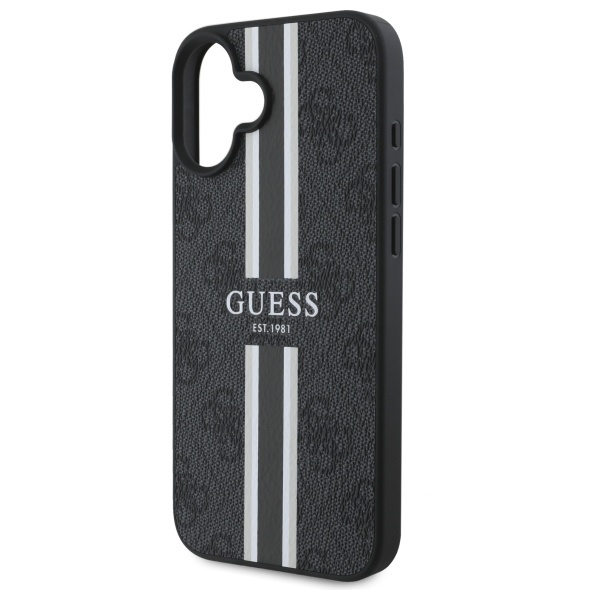Guess GUHMP16SP4RPSK iPhone 16 6.1"      czarny/black hardcase 4G Printed Stripes MagSafe