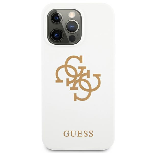 Guess GUHCP13LLS4GGWH iPhone 13 Pro / 136,1" biały/white hard case Silicone 4G Logo