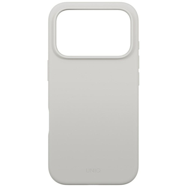 Etui UNIQ Lino do iPhone 17 Pro Magclick Charging jasno szary