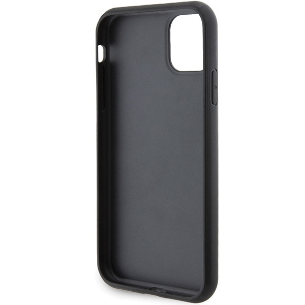 Etui Karl Lagerfeld Gripstand Saffiano Karl&Choupette Pins na iPhone 11 / Xr - czarne