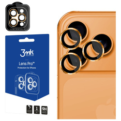 Ochrona na obiektyw aparatu 3MK Lens     Protection Pro do Apple iPhone 17 Pro / 17 Pro Max pomarańczowy