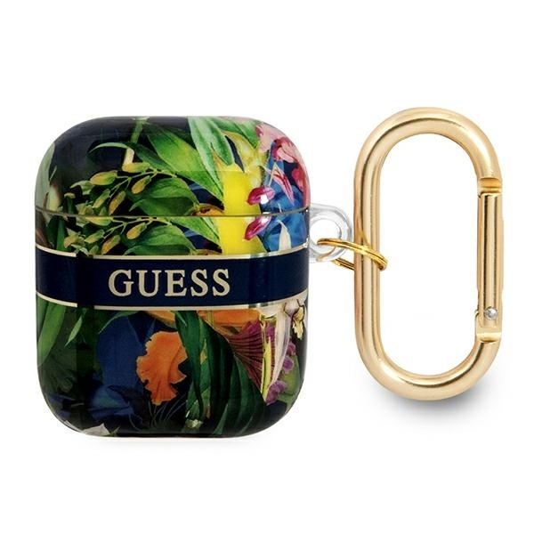 GUESS GUA2HHFLB AIRPODS 1/2 COVER NIEBIESKI/BLUE FLOWER STRAP COLLECTION