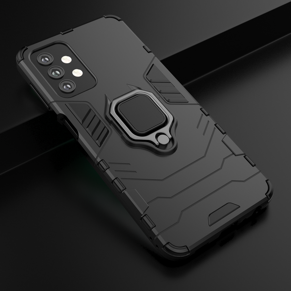 RING ARMOR CASE KICKSTAND TOUGH RUGGED COVER FOR SAMSUNG GALAXY A32 5G BLACK