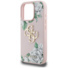 Etui Guess Grained Roses Big 4G logo do  iPhone 16 Pro Max różowy