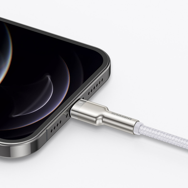 Baseus kabel Cafule Metal USB - Lightning 2,4A 1,0 m biały