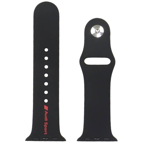 Pasek Audi Sport Red Logo Silicone Watch Strap do Apple Watch 40/41/42mm czarny