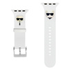 Karl Lagerfeld Pasek KLAWLSLCKW Apple Watch 42/44/45mm biały/white strap Silicone Karl & Choupette Heads