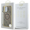 Etui Guess IML Metal Glitter 4G Circle   Triangle MagSafe do iPhone 16 Pro Max brązowy