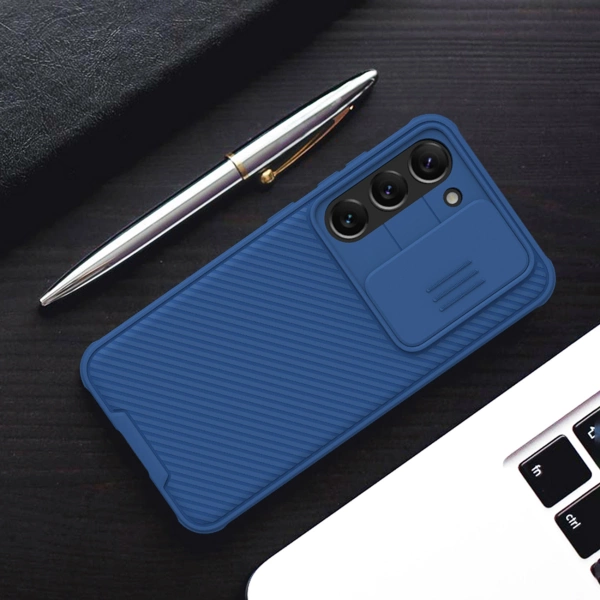 Nillkin CamShield Pro Case for Samsung Galaxy S23+, cover with camera cover, blue