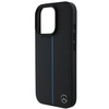 Mercedes MEHMP16L23RURBK iPhone 16 Pro  6.3" czarny/black hardcase MB Blue Line Leather MagSafe