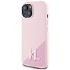 Etui Karl Lagerfeld Silicone Shadow       Metal Initial MagSafe do iPhone 15 różowy