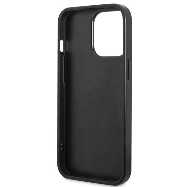 Guess GUHCP13LPS4DGPK iPhone 13 Pro 6.1" czarny/black hardcase Strass Metal Logo