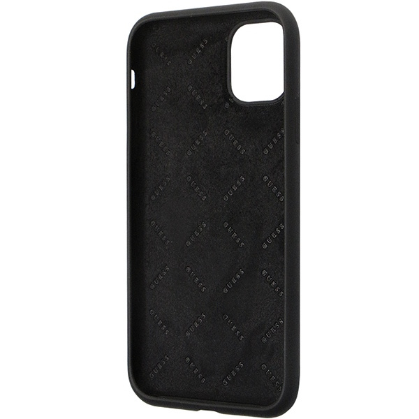 Guess GUHCN614DGPK iPhone 11 / Xr 6.1"czarny/black hardcase Silicone Logo Strass 4G
