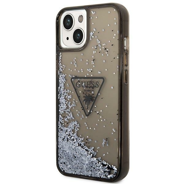 Guess GUHCP14MLFCTPK iPhone 14 Plus/ 15 Plus 6.7" czarny/black hardcase Liquid Glitter Palm Collection