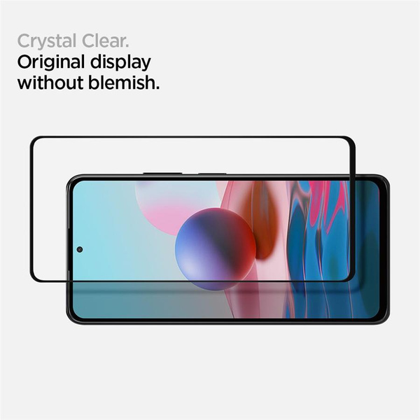 SZKŁO HARTOWANE SPIGEN GLASS FC XIAOMI REDMI NOTE 10/10S BLACK