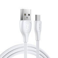Remax Lesu Pro kabel przewód USB - micro USB 480 Mbps 2,1 A 1 m biały (RC-160m white)