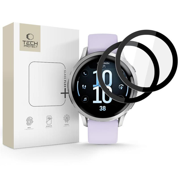 SZKŁO HYBRYDOWE TECH-PROTECT GLASS FLEX+ 2-PACK GARMIN VENU 4 (41 MM) BLACK