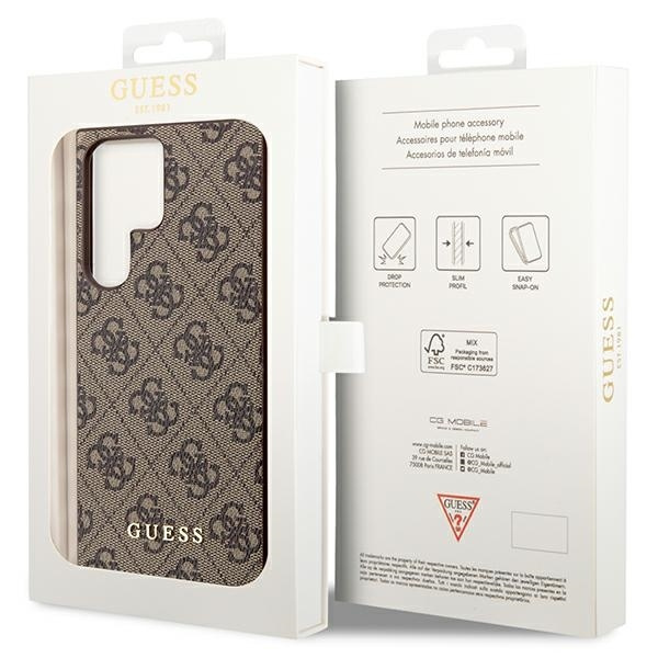 GUESS GUHCS23LGF4GBR S23 ULTRA S918 BRĄZOWY/BROWN HARDCASE 4G CHARMS COLLECTION