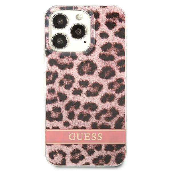 Guess GUHCP13XHSLEOP iPhone 13 Pro Max6,7" różowy/pink hardcase Leopard