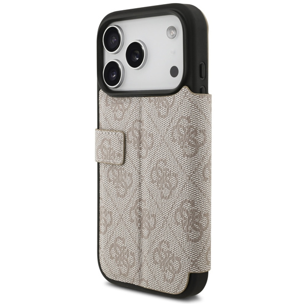 Etui Guess Book 4G Metal Logo do iPhone  17 Pro różowy