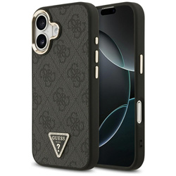 Etui Guess 4G Triangle Logo MagSafe do iPhone 17 czarny złoty
