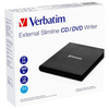 Zewnętrzna nagrywarka Verbatim Slimline  CD/DVD USB2.0 czarny/black 53504