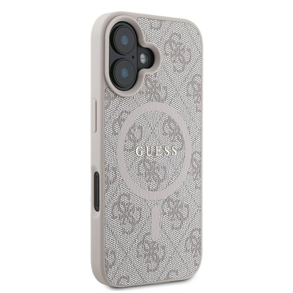 Guess GUHMP16MG4GFRP iPhone 16 Plus 6.7" różowy/pink hardcase 4G Ring Classic Logo MagSafe