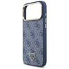 Etui Guess 4G Triangle Logo MagSafe do   iPhone 17 Pro Max niebieski złoty