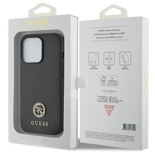 Guess GUHCP13XPS4DGPK iPhone 13 Pro Max 6.7" czarny/black hardcase Strass Metal Logo