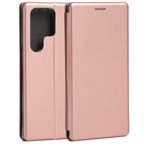 Beline Etui Book Magnetic Samsung S23 Ultra S918  różowo-złoty/rose gold