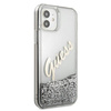 Guess GUHCP12SGLVSSI iPhone 12 mini5,4" srebrny/silver hardcase Glitter Vintage Script