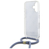 Guess GUHCP16SHC4SEB iPhone 16 6.1"      niebieski/blue hardcase Crossbody Cord 4G Print