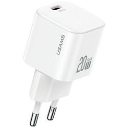 Ładowarka sieciowa USAMS JO Series CC260 20W USB-C + kabel USB-C/USB-C 1m biały