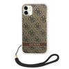 Guess GUOHCN61H4STW iPhone 11brązowy/brown hardcase 4G Print Strap