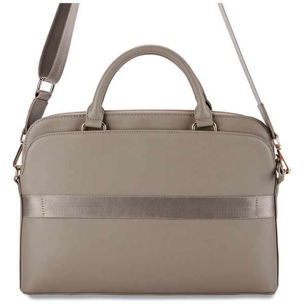 Torba Guess Grained Zipper Pocket        Triangle Logo 15" brązowy