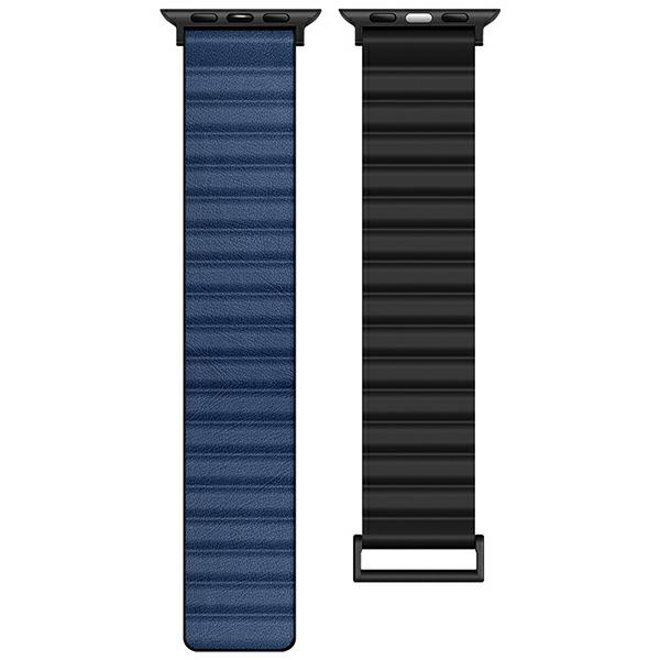 Beline pasek Apple Watch Magnetic Pro 42/44/45/49mm czarno/niebieski  black/blue box