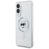 Etui Karl Lagerfeld Button Choupette     Head Printed Logo MagSafe do Samsung Galaxy S25 Edge biały