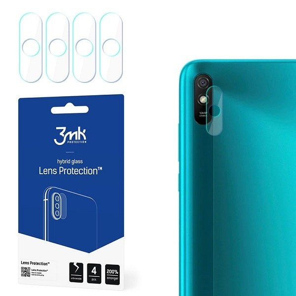 HYBRID GLASS 3MK FLEXIBLE GLASS LENS XIAOMI REDMI 9A FOR CAMERA 4 PCS.