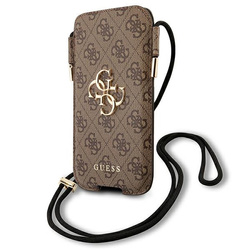 GUESS PHONE BAG GUHCP12L4GPSBR 6.7 "BRONZE/BROWN 4G METAL LOGO