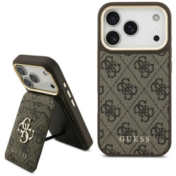 Etui Guess 4G z portfelem Magsafe do     iPhone 17 Pro brązowy