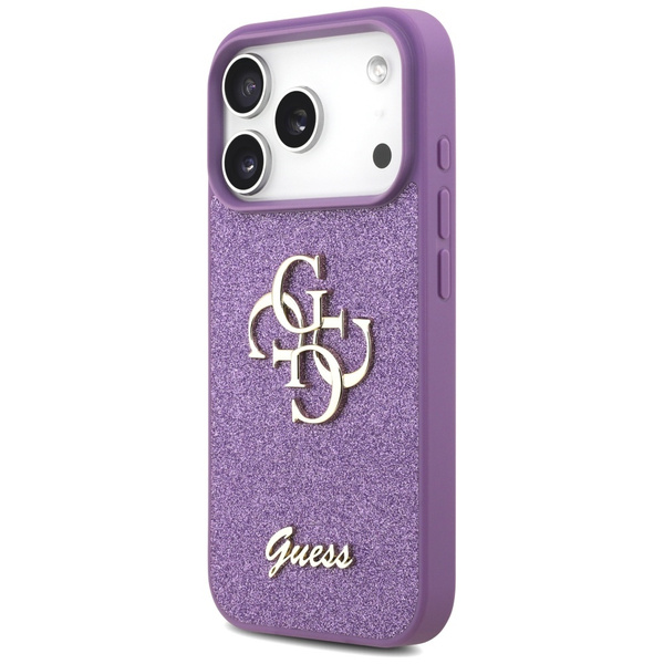 Etui Guess Fixed Glitter Big 4G do       iPhone 17 Pro liliowy