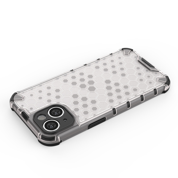 HONEYCOMB CASE FOR IPHONE 14 PLUS ARMORED HYBRID COVER BLACK