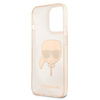 KARL LAGERFELD KLHCP13XKHTUGLGO IPHONE 13 PRO MAX 6,7" ZŁOTY/GOLD HARDCASE GLITTER KARL`S HEAD