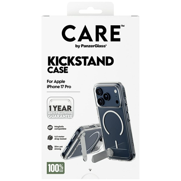 Etui CARE by PanzerGlass Feature w.      Kickstand MagSafe do iPhone 17 Pro przezroczysty
