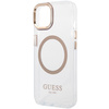 Guess GUHMP15MHTRMD iPhone 15 Plus/ 14 Plus 6.7" złoty/gold hard case Metal Outline Magsafe